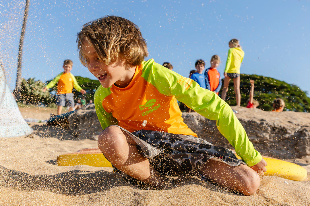 Children's Orange Long Sleeve Rashguard
